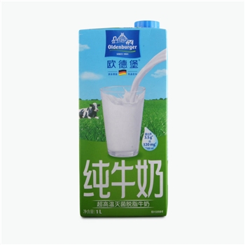 欧德堡超高温灭菌（脱脂）牛奶 1L*12