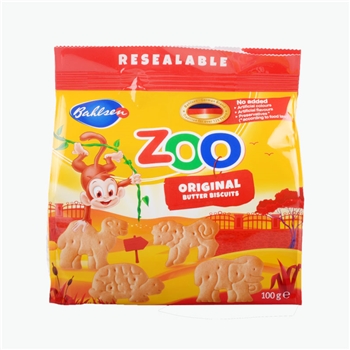 百乐顺动物型原味饼干100g*12