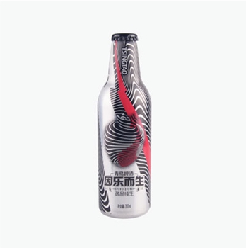 青岛啤酒因乐而生逸品纯生铝瓶 355ml*24