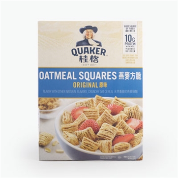 QUAKER原味燕麦方脆(膨化食品） 411g*12