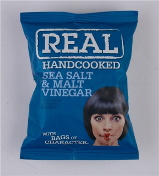 REAL瑞尔海盐麦芽醋手工制风味薯片35g