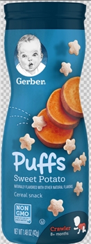 嘉宝Gerber婴幼儿辅食星星泡芙甜薯味三段