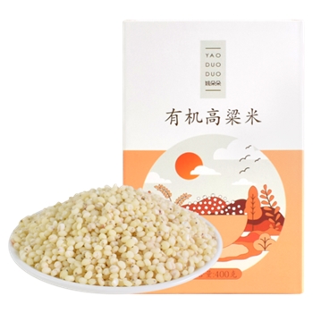 姚朵朵有机高粱米粘白高粱米新米五谷粗杂粮东北特产食用小包装     30盒1箱