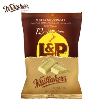 新西兰进口惠特克whittakers柠檬汽水LP跳跳糖白巧克力180g