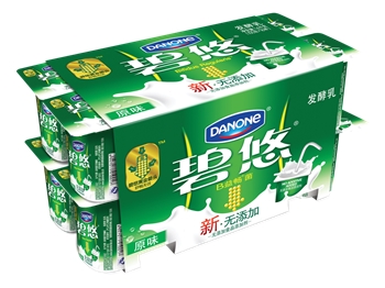 达能碧悠酸牛奶原味100g*16