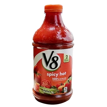 V8蔬菜汁美国进口金宝混合辣椒味果蔬汁饮料胡萝卜番茄调酒汁1.36L